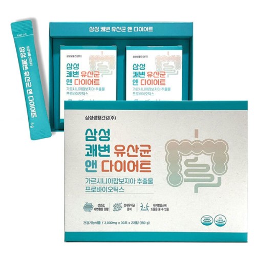[삼성] 쾌변유산균 앤 다이어트 3,000mg x 30포 x 2개입(총 60포)