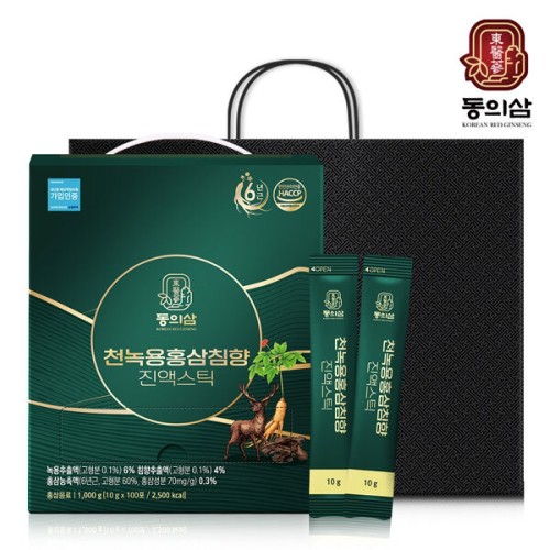 [동의삼] 천녹용홍삼침향 진액스틱 10g x 100포
