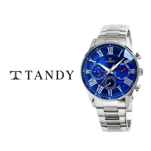 [TANDY] 탠디 클래식 남성용 멀티펑션 메탈시계 3713 블루
